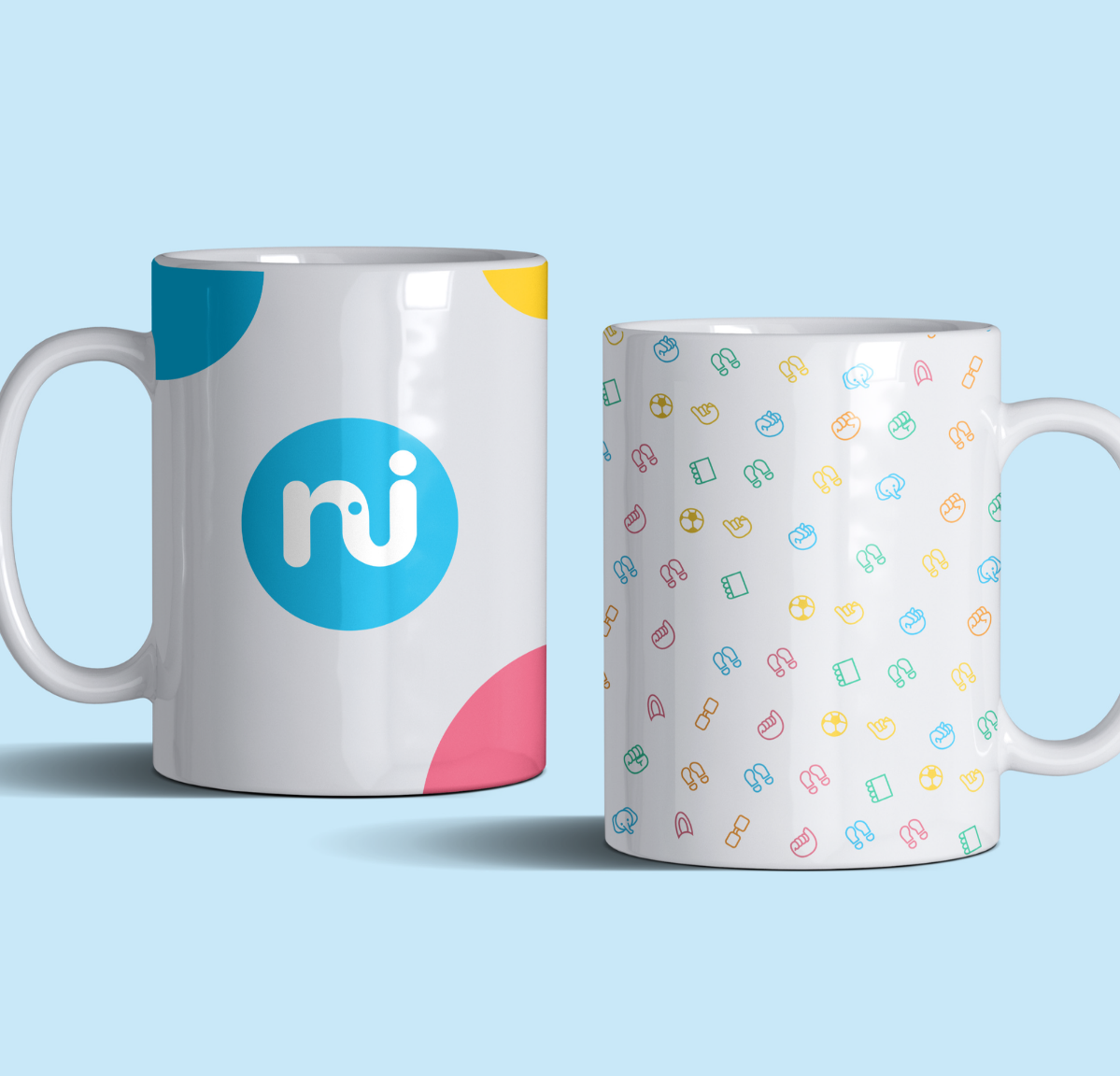 Taza con Isotipo y Patrón