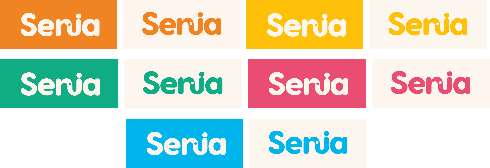 Variantes de color del logotipo Senia